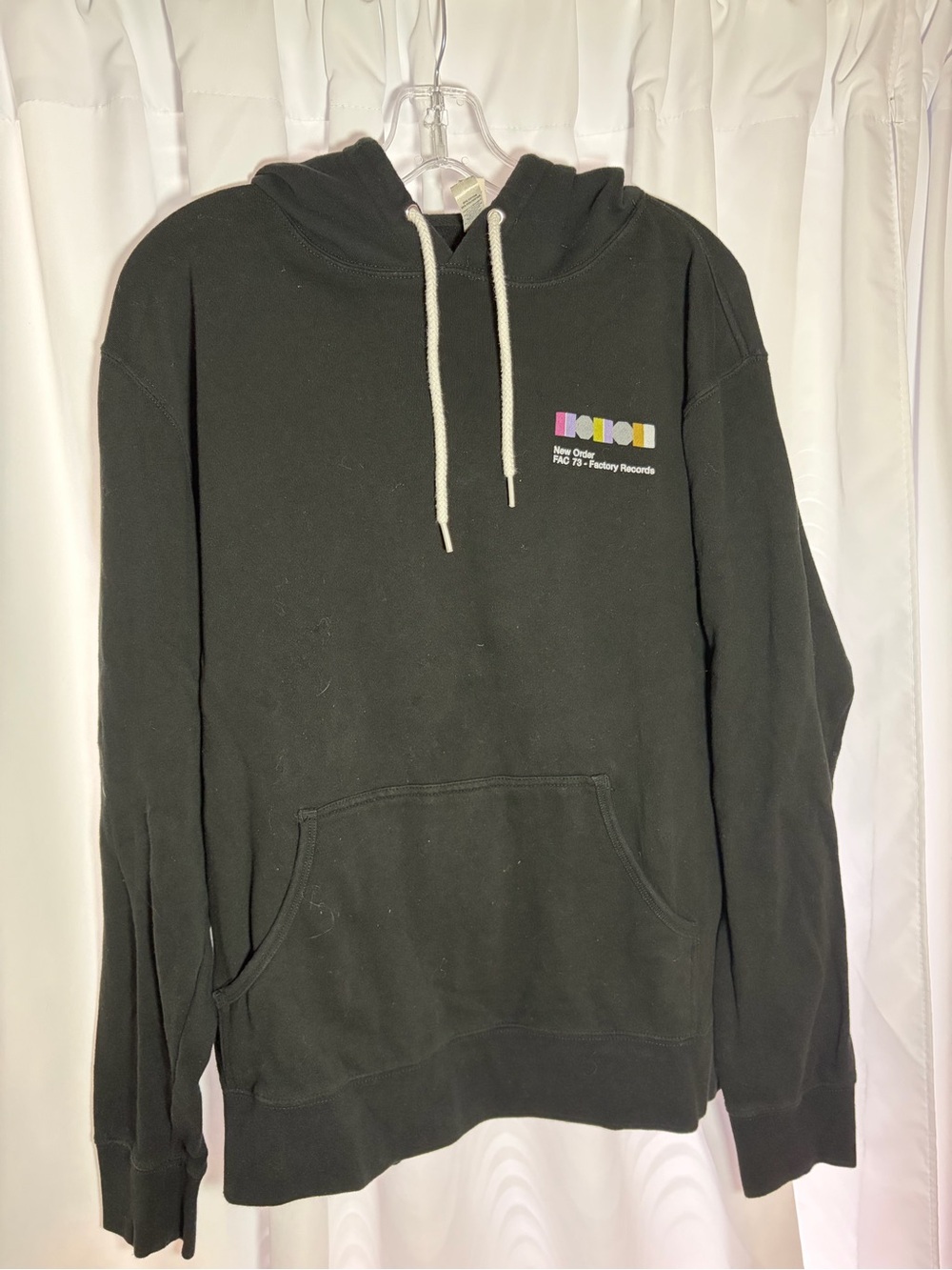 NEW ORDER FAC 73-Factory Records Black Independent Trading Company Hoodie size L